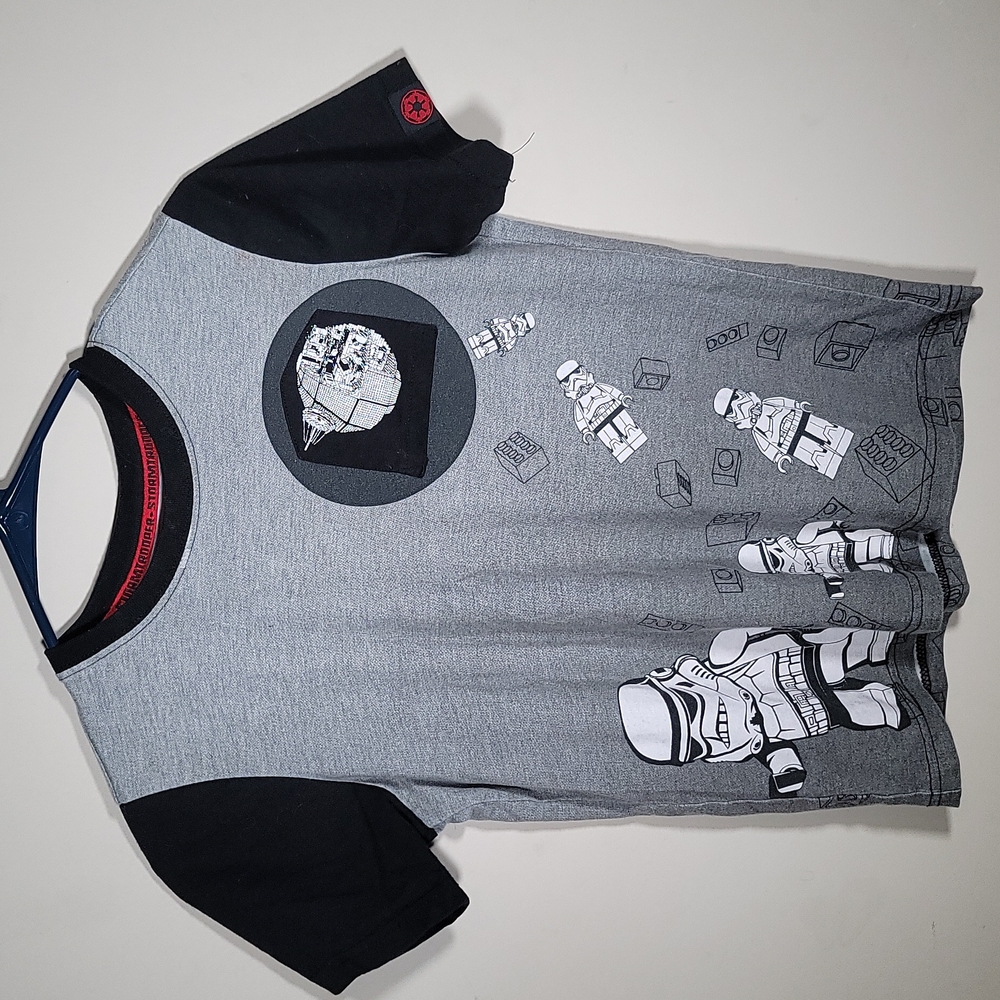 Boys or Girls Star Wars Lego t-shirt, small, grey, black and white